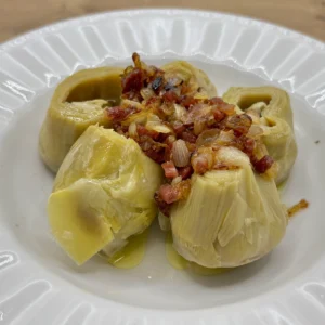Alcachofas con jamón