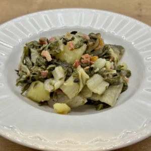 Acelga con patata rehogada